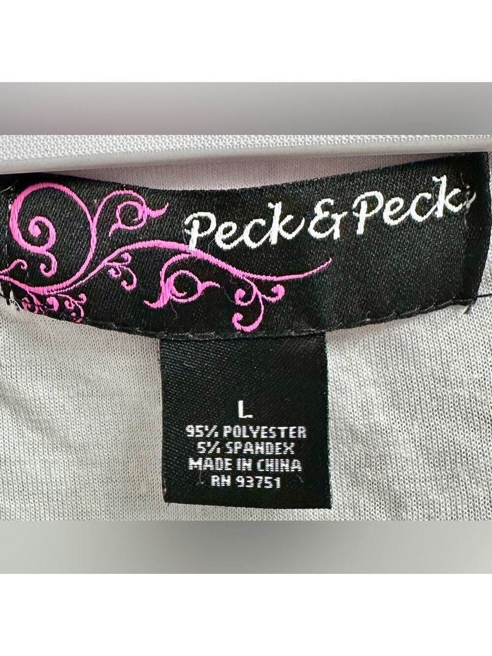 Peck & Peck Off White Ruched 3/4 Sleeve Top - Picture 4 of 4